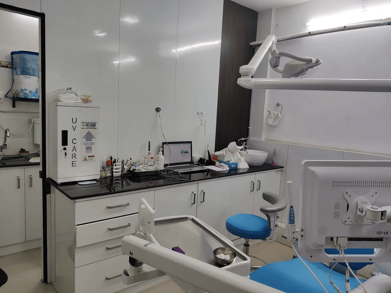 SN Dental Care clinic interior at Udumalaipettai